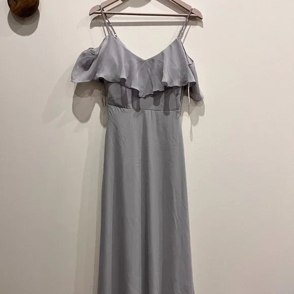 long sleeve silver bridesmaid dresses Two Piece Bridesmaid Dresses With Lace Long Sleeves